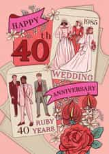 Ruby Wedding Anniversary Card, 40th Anniversary created by Angie Spurgeon