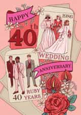 Ruby Wedding Anniversary Card, 40th Anniversary created by Angie Spurgeon