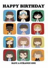 Stranger Things Inspired birthday card created by Nicollette West