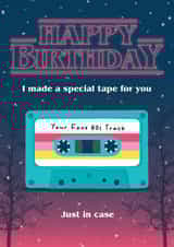 Stranger Things Birthday Cassette Tape created by Design By Day