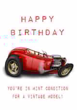Hot Rod vintage birthday card created by Sturgess Designs