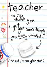Thank you teacher (glue stick) created by Palette&Petal 