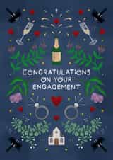 Engagement champagne celebration created by Art by Reebee