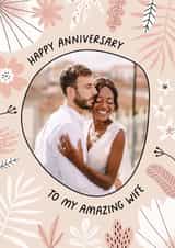 Personalised Anniversary Photo Card created by Evie Garnett Designs - Amazing Wife - Personalised Photo Card