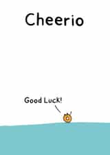 Cheerio Good Luck Card created by Meg Lillicrap Studio