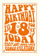 Retro Style 18th Birthday Card created by Cloud Cuckoo Design