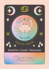 Cancer birthday card created by Pretty Much