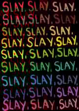 Slay pride card created by eronmur