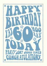 Retro Style 60th Birthday Card created by Cloud Cuckoo Design