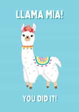 Llama Mia you Did It! - Congratulations Card created by @Laura Lonsdale Designs