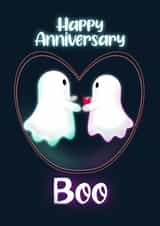 Happy Anniversary Boo, Heart Ghost Card created by JayCee Designs