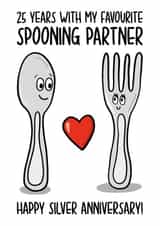 Silver 25 Year Anniversary Card created by TeePee Creations