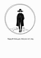 Quirky monochrome birthday wishes for fabulous cat ladies! created by Floki and Rollo