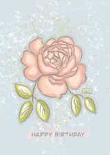 Rose Birthday Card created by Niki Jackson Art