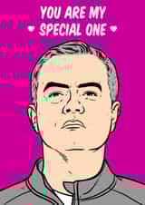 José Mourinho, Portuguese manager valentines greeting card created by Graham Sanders