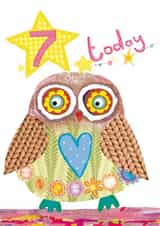 7 TODAY - GIRLS HAPPY 7TH BIRTHDAY CARD created by Anya Higginson