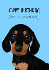 Yappy Birthday dachshund card created by Millie Rae Studio