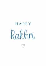 Happy Rakhri Card created by Kalm Lettering