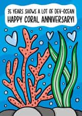 Coral 35 Year Anniversary Card created by TeePee Creations