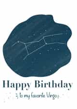 Virgo constellation birthday card created by Kaytealogy 