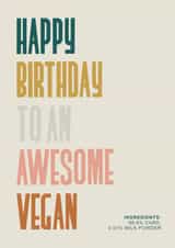Ironic Vegan Happy Birthday Card created by Fonts and Scribbles