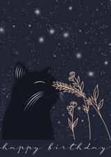 Black Cat Birthday Card created by Sweet B Designs