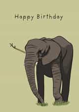 Happy Birthday Elephant Card created by Lisa Swift Illustration