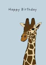 Happy Birthday Giraffe Card created by Lisa Swift Illustration