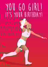 Fun Birthday Card - Footballer - Chloe Kelly created by Quinton cards