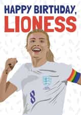 Lioness Leah Williamson England Women's Football Birthday Card created by AbiGoLucky