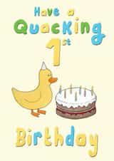 Quacking 1st Birthday created by Martyn Scribbler Illustration