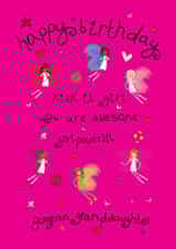 Happy Birthday Granddaughter Girl Power Football Fairies created by The Girl Power Fairies