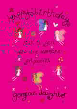 Happy Birthday Daughter Girl Power Football Fairies created by The Girl Power Fairies