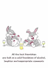 Funny Birthday or Friendship Card - BFF / Bestie - Cute created by Swizzoo