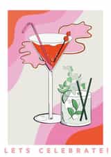 Cocktail celebration card  created by Emma Breen