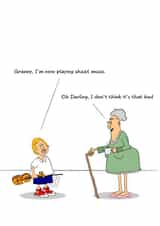 Funny Birthday Card for Mum or Grandmother - Learning Music created by Swizzoo