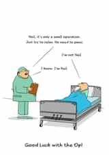 Funny Hip / Knee Operation Card - Hospital Surgery - Get Well Soon created by Swizzoo