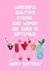 Beautiful Kind Women Are Born In September - Cocktail created by Naughty Nice