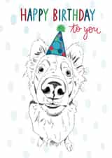 Border Collie Sheep Dog Birthday Card created by Bramble Designs