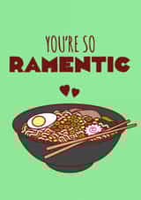 You're So Ramentic Ramen Noodle Love Card created by Tiny Bee Cards