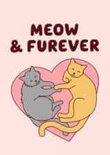 Meow & Furever Cat Love Card created by Tiny Bee Cards
