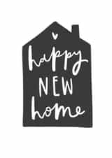 Happy new home modern minimalist black and white created by Evie Williams
