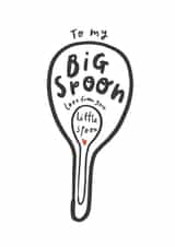 big spoon little spoon spooning anniversary card created by Evie Williams