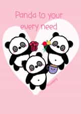 Panda to your every need loving Mothers/Fathers Day Card created by Swoopsy