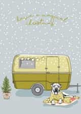 Caravan lovers Christmas Card created by Dotty Dog Art