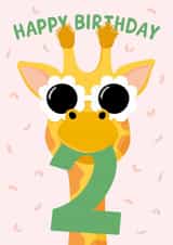 Giraffe 2nd Birthday Card created by Macie Dot Doodles