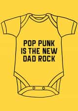 Pop Punk Is The New Dad Rock – Funny New Baby Congratulations Card created by Pop Punk Prints