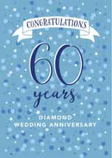 Diamond Wedding - 60 years - Wedding Anniversary Card created by One Day in May Design