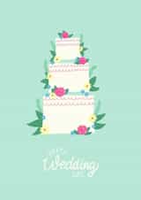 Pretty Cake Wedding Card - Happy Wedding Day created by Emma ML