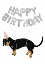 Happy Birthday Sausage Dog created by Wire and Smooth